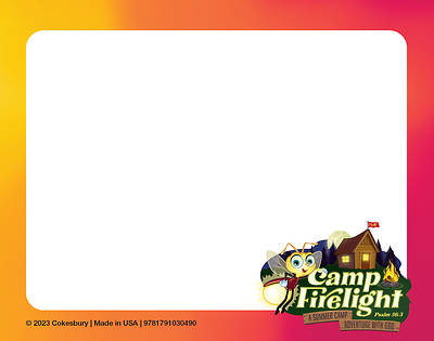 Picture of Vacation Bible School (VBS) 2024 Camp Firelight Nametag  Cards (Pkg of 24)