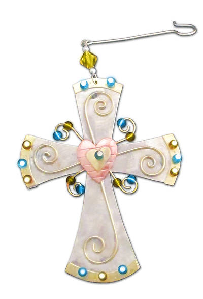Picture of Love Cross Metal Ornament