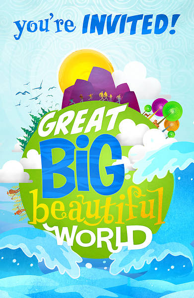Picture of Vacation Bible School (VBS 2020) Great Big Beautiful World Invitation Postcard