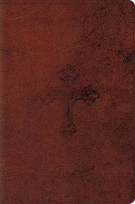 Picture of ESV Compact Bible (Trutone, Walnut, Weathered Cross Design)