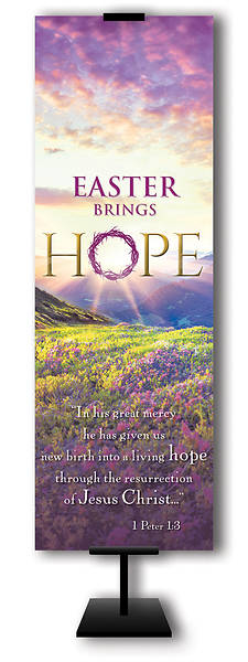 Picture of Easter Brings Hope Lent Banner - 2' x 6'