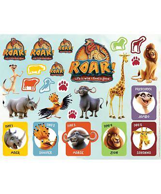 Picture of Vacation Bible School (VBS19) Roar Sticker Sheets (pkg. of 10 sheets)