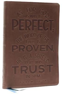 Picture of Nkjv, Thinline Bible, Verse Art Cover Collection, Genuine Leather, Brown, Red Letter, Comfort Print