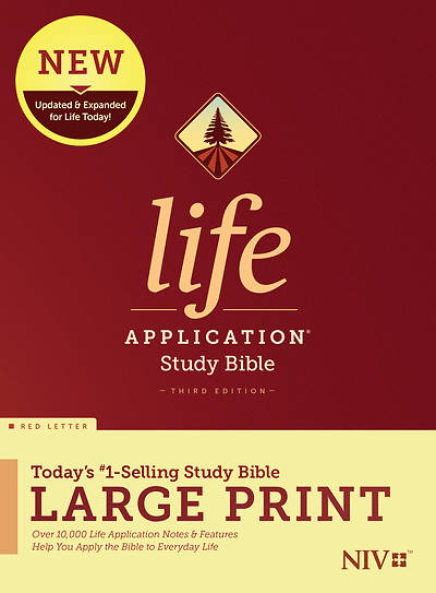 Picture of NIV Life Application Study Bible, Third Edition, Large Print (Red Letter, Hardcover)