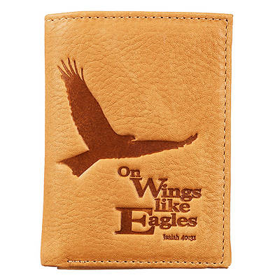 Picture of Eagle Tri-Fold Leather Wallet Tan