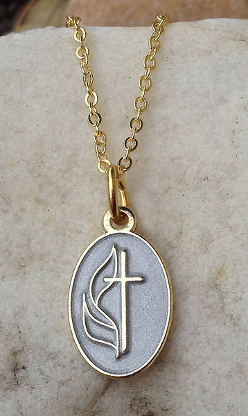 Picture of Cross and Flame Pendant with chain