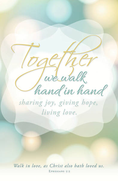 Picture of Wedding Bulletin - Hand in Hand - Ephesians 5:2 (Pkg 100)