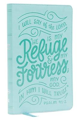 Picture of Nkjv, Thinline Youth Edition Bible, Verse Art Cover Collection, Leathersoft, Teal, Red Letter, Comfort Print