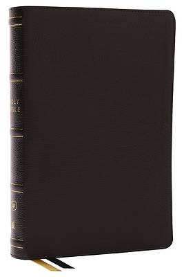 Picture of KJV Holy Bible, Center-Column Reference Bible, Genuine Leather, Black, 72,000+ Cross References, Red Letter, Comfort Print