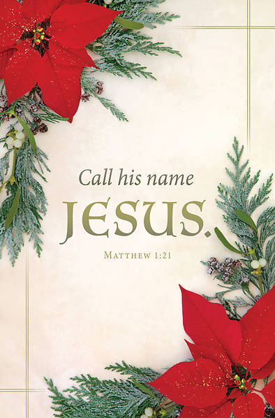 Picture of Call His Name Jesus Christmas Regular Size Bullein
