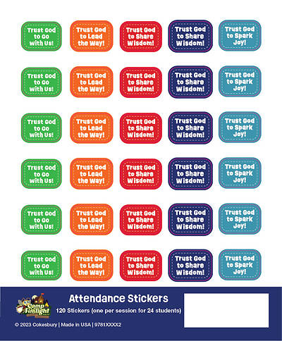 Picture of Vacation Bible School (VBS) 2024 Camp Firelight Attendance Stickers