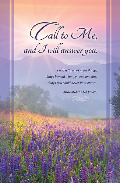 Picture of Call to Me General Bulletin Jeremiah 33:3 Reg (Pkg of 100)