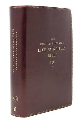 Picture of Kjv, Charles F. Stanley Life Principles Bible, 2nd Edition, Leathersoft, Burgundy, Comfort Print