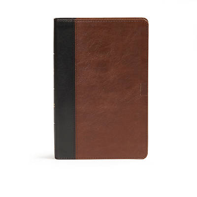 Picture of CSB Ultrathin Bible, Brown/Black Leathertouch Indexed