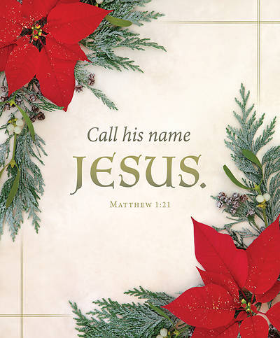 Picture of Call His Name Jesus Christmas Legal Size Bullein