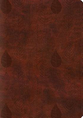 Picture of ESV Single Column Journaling Bible, Large Print (Trutone, Chestnut, Leaves Design)