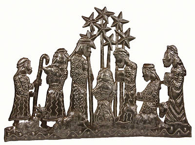 Picture of Twinkling Star Metal Wall Art Nativity