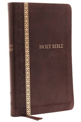 Picture of KJV, Thinline Bible, Standard Print, Imitation Leather, Brown, Indexed, Red Letter Edition, Comfort Print