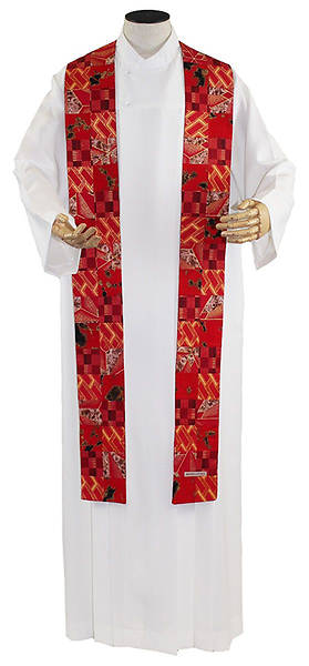 Picture of Amani Litenge Patch Overlay Stole Crimson