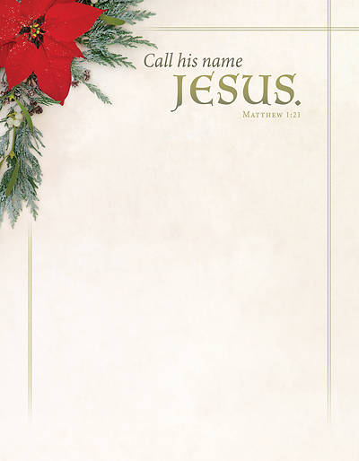 Picture of Call His Name Jesus Christmas Letterhead
