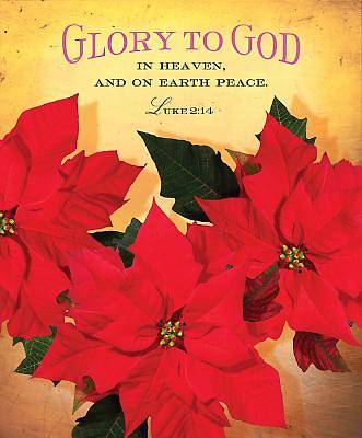 Picture of Glory To God Christmas Poinsettia Bulletin, Large (Pkg of 50)