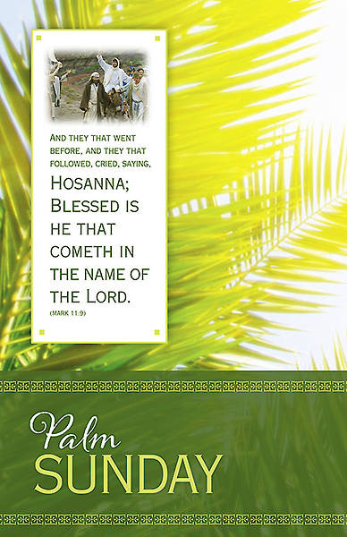 Picture of Hosanna Palm Sunday Mark 11:9 KJV Regular Size Bulletin