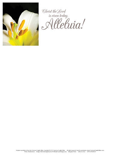 Picture of Christ the Lord Easter Lilies Letterhead (Pkg of 50)