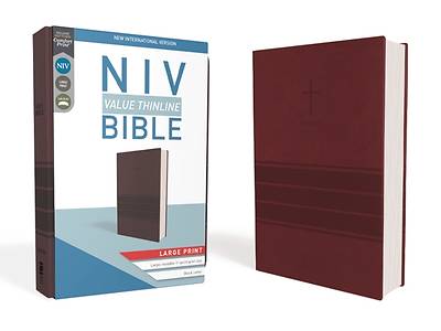 Picture of NIV, Value Thinline Bible, Large Print, Imitation Leather, Burgundy