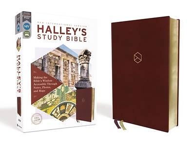 Picture of NIV Halley's Study Bible, Leathersoft, Burgundy, Red Letter Edition, Comfort Print