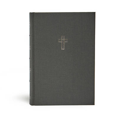 Picture of CSB Large Print Ultrathin Reference Bible, Charcoal Cloth-Over- Board, Black Letter Ed