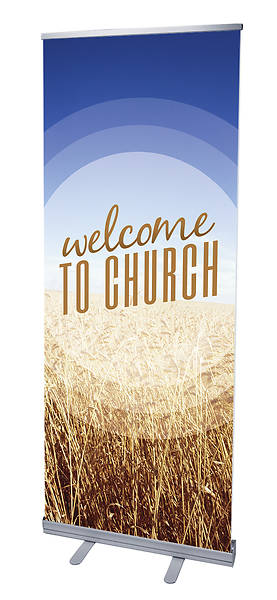 Picture of Season Welcome Wheat RollUp Banner with Stand