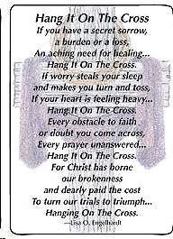 Picture of Hang it on the Cross Prayer Card  (Pkg of 25)