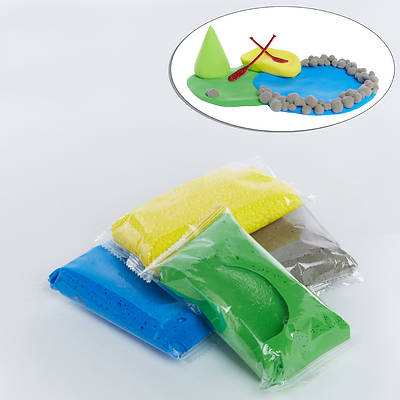 Picture of Vacation Bible School (VBS) 2018 Rolling River Rampage Build-a-River-Scene Clay Set (Pkg of 12)