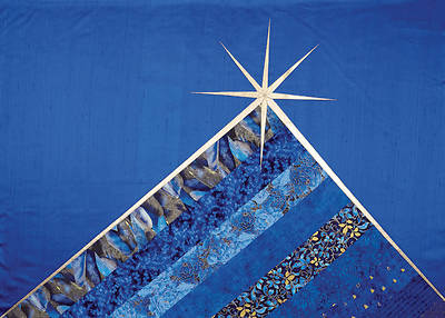 Picture of Star Cobalt Dupioni Altar Frontal