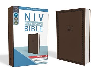 Picture of NIV, Value Thinline Bible, Large Print, Imitation Leather, Brown