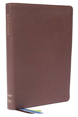 Picture of Net Bible, Thinline Large Print, Genuine Leather, Brown, Thumb Indexed, Comfort Print