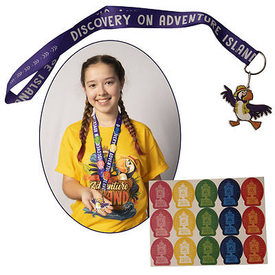 Picture of Vacation Bible School (VBS) 2021 Discovery on Adventure Island Scripture Treasure Lanyard (Pkg of 12)