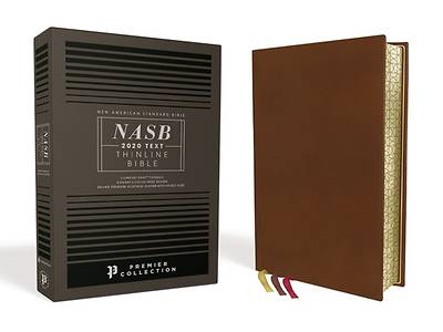 Picture of Nasb, Thinline Bible, Premium Goatskin Leather, Brown, Premier Collection, Black Letter, Gauffered Edges, 2020 Text, Comfort Print