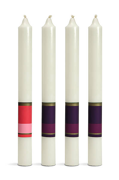 Picture of Rings of Hope Advent Candle Set - 3 Purple, 1 Pink