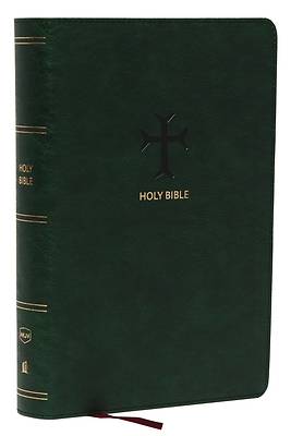 Picture of Nkjv, End-Of-Verse Reference Bible, Personal Size Large Print, Leathersoft, Green, Red Letter, Thumb Indexed, Comfort Print