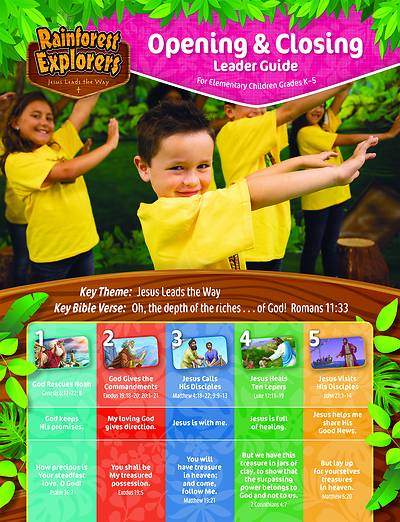 Picture of Vacation Bible School VBS 2021 Rainforest Explorers Opening & Closing Leader Guide