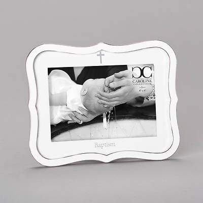Picture of White Baptism Photo Frame 8.25"