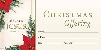 Picture of Call His Name Jesus Christmas Offering Envelope