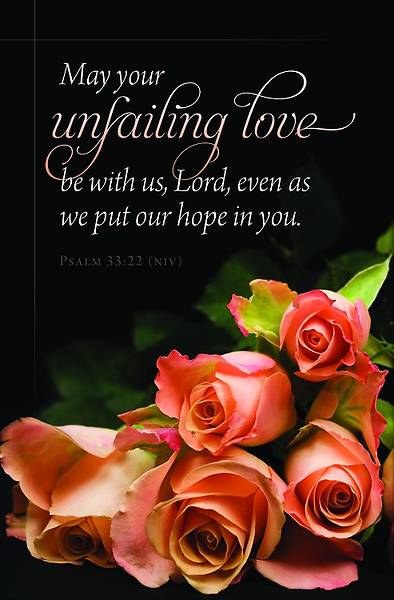 Picture of Funeral Bulletin - Unfailing Love Psalm 33:22 (Pkg 100)