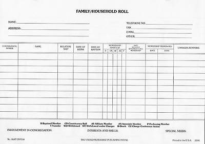 Picture of Family/Household Roll (Pkg of 50)