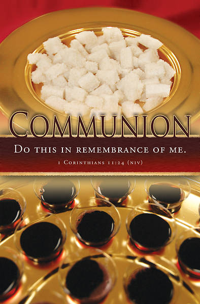 Picture of Do this in Rememberance of Me Communion Bulletin 1Cor 11:24 Reg (Pkg of 100)