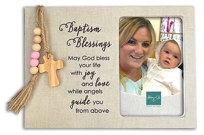 Picture of Photo Frame Baptism Blessings Pink