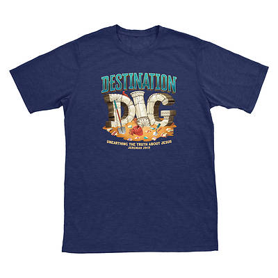 Picture of Vacation Bible School VBS 2021 Destination Dig Unearthing the Truth About Jesus Theme T-shirt - Youth X-Small
