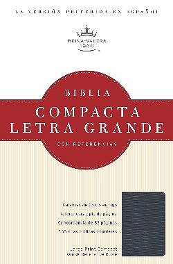 Picture of Rvr 1960 Biblia Compacta Letra Grande Con Referencias, Zafiro Azul Simulacion Piel