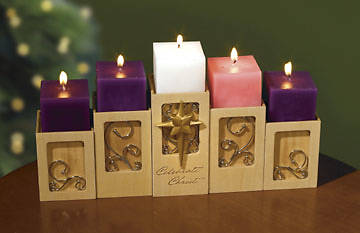 Picture of Celebrate Christ Advent Ensemble Candleholders (Set of 5)